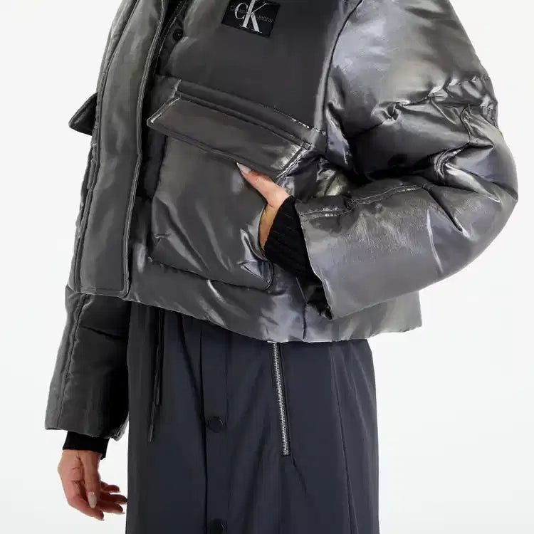 Зимно яке Calvin Klein Jeans в сив цвят