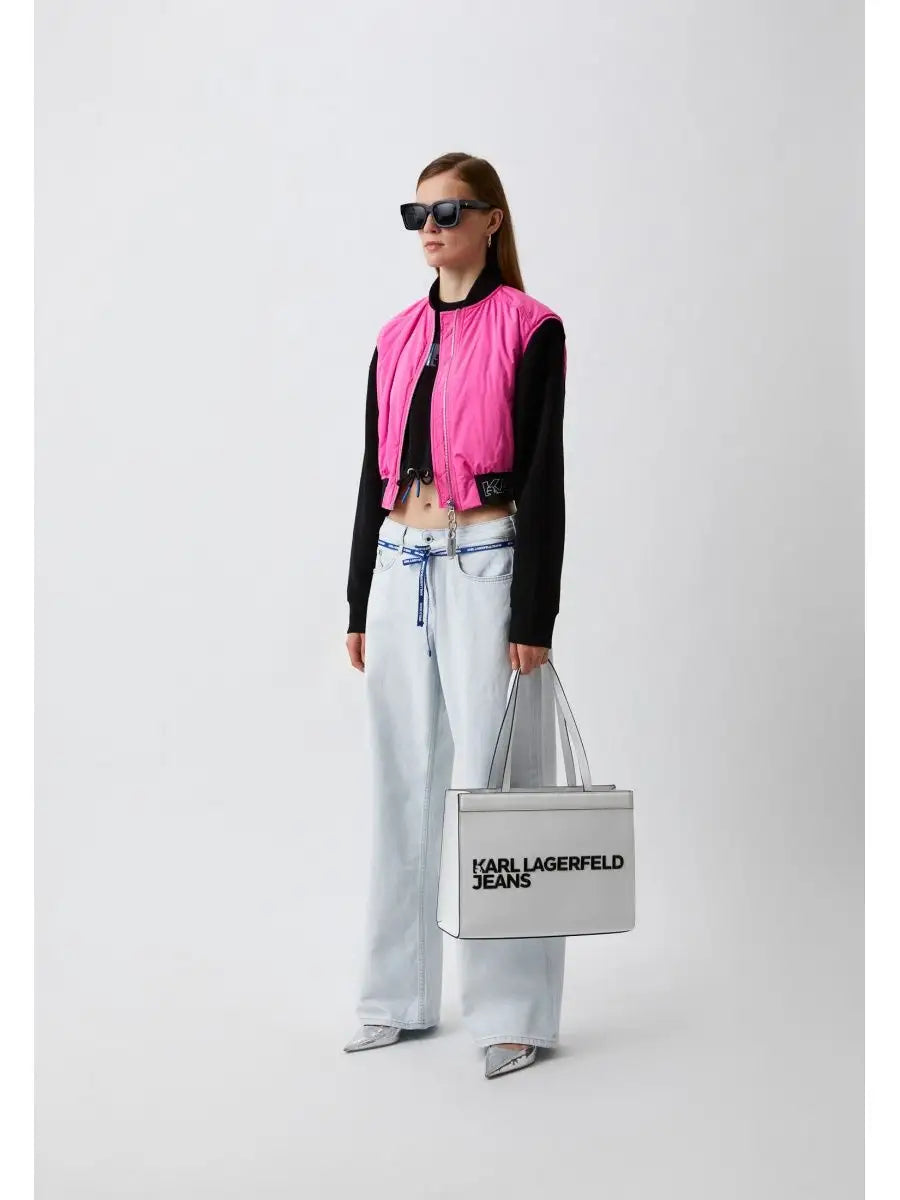 Елек Karl Lagerfeld Jeans в розов цвят